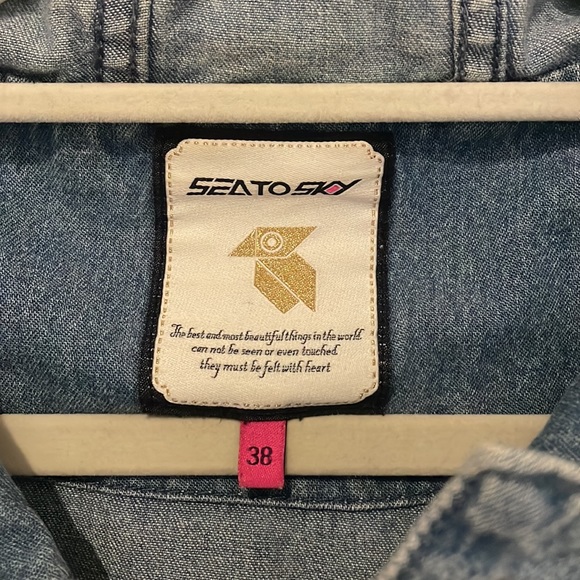 Vintage Denim Jacket with ‘Action’ Embroidery - Picture 5 of 6